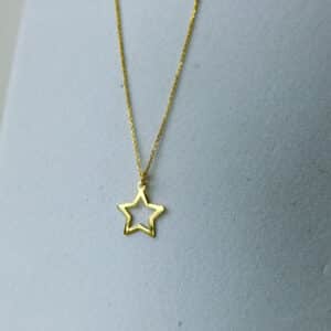 Gwiazdka- naszyjnik - złoto proba 585