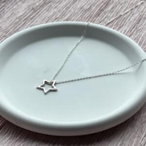 Naszyjnik modern star srebrny