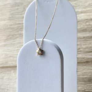 Naszyjnik gwiazdka z nieba z kryształem Swarovski- pozłacana