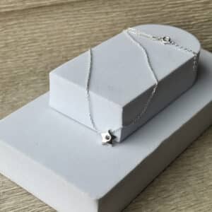 Naszyjnik gwiazdka z nieba z kryształem Swarovski- srebrny